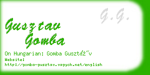 gusztav gomba business card